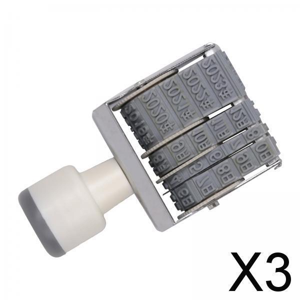 3x8 digits Roller Stamp Fittings Business Stamp for DIY Craft Card Making
