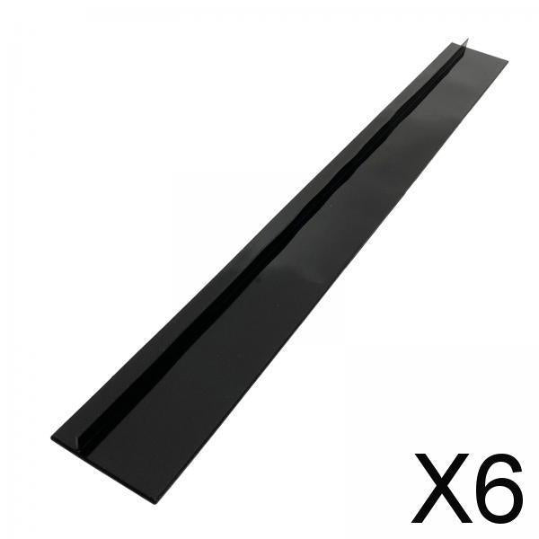 6xKitchen Silicone Stove Counter Gap Cover Kitchen Spill Guard Black 21Inch