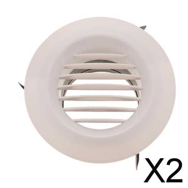 2xABS White Air Vent Ventilation Grill Outlet Fit for Car Boat RV Motorhome