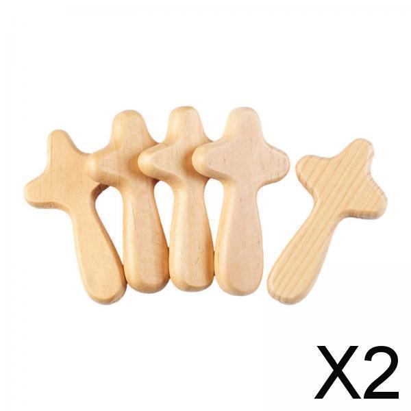 2x5x Prayer Cross Neighbor Caring Friend Decoration Clinging Palm Pocket Crosses A