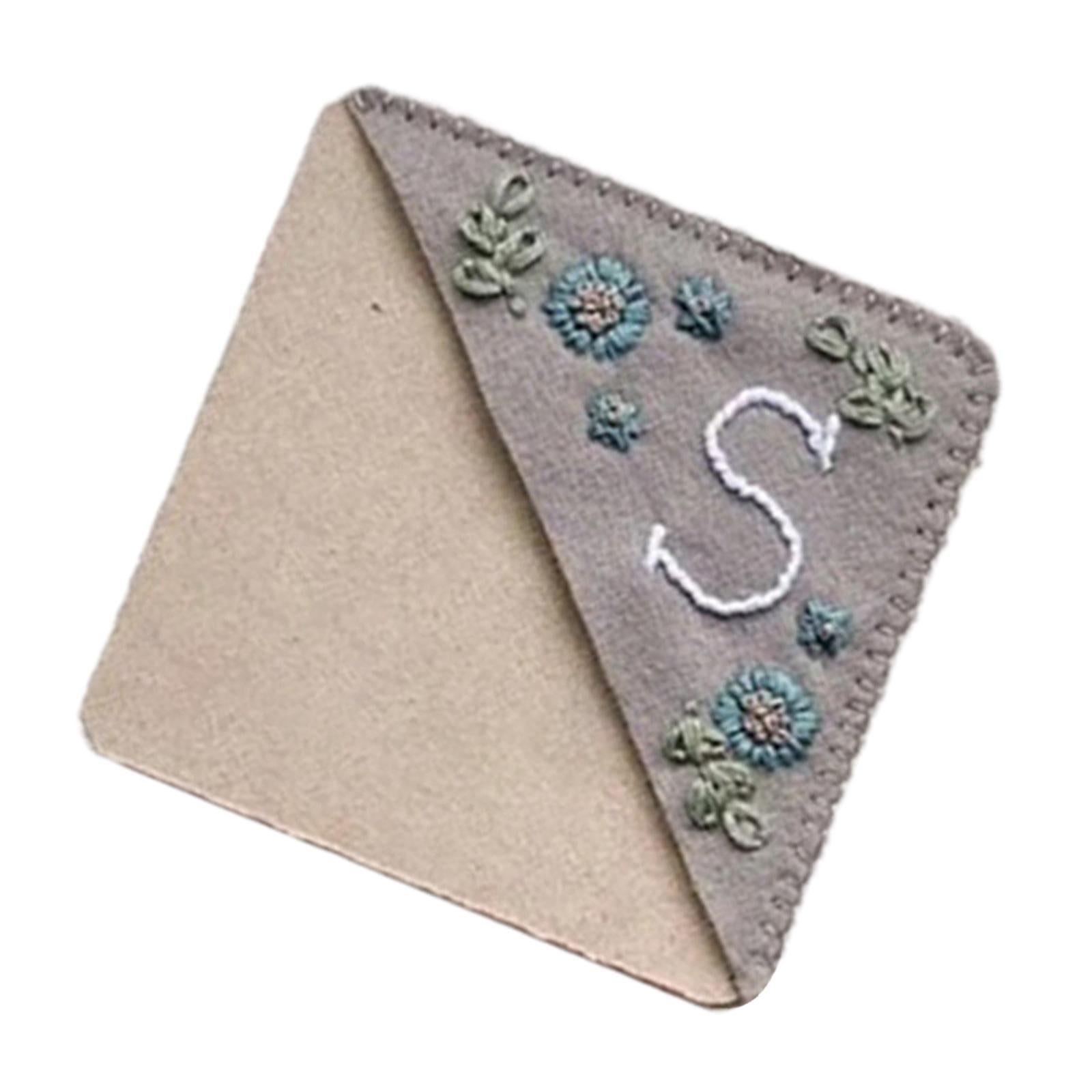 Handmade Corner Bookmark Corner Book Marks Page Clip for Kids Men Gifts Letter S