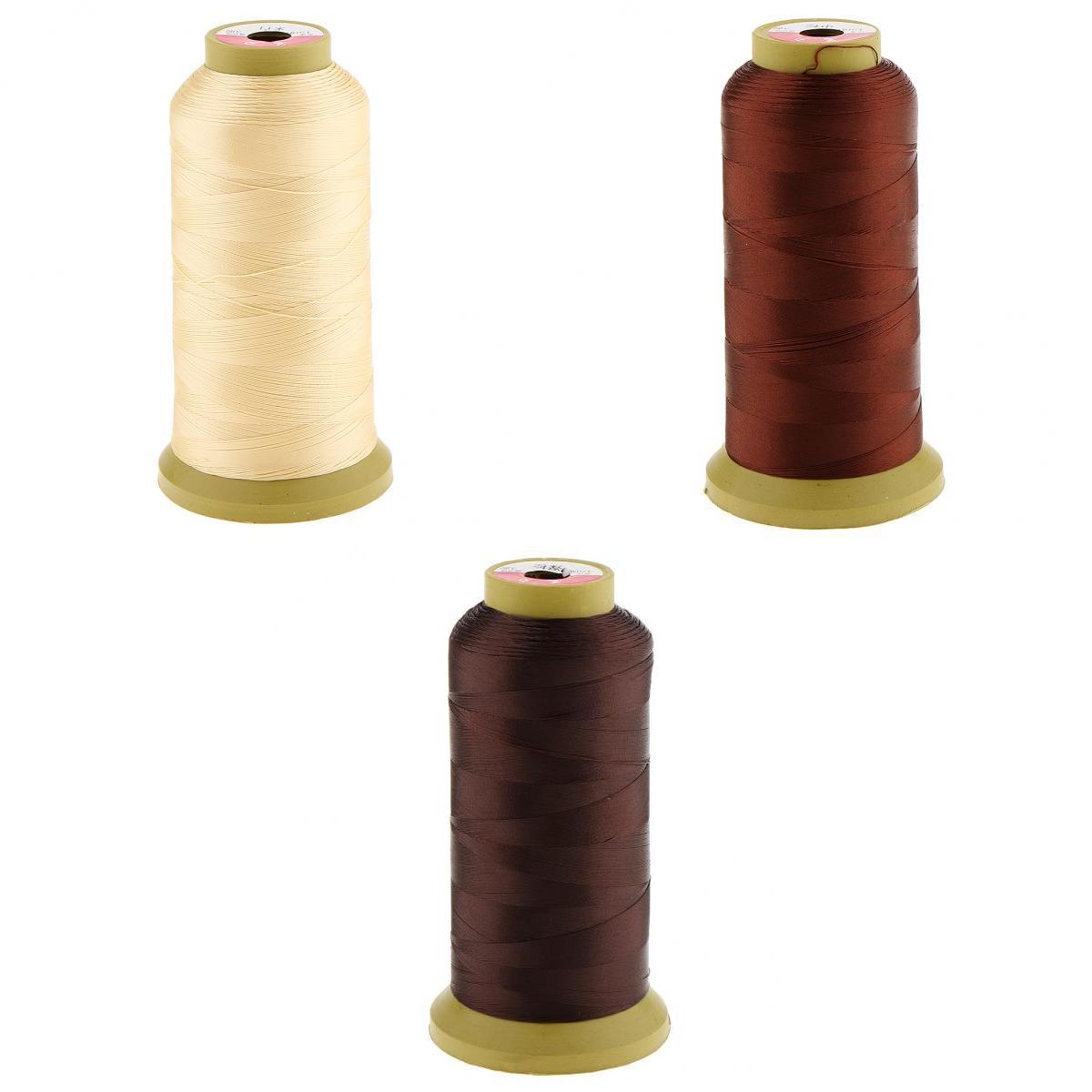 3 Pieces Hair Sewing/Braid/Weaving Bangs Extension Wig Decor Thread 0.2mm