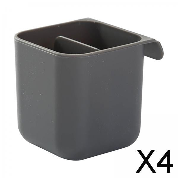 4xComputer Monitor Pocket Pencil Holder Desktop Accessories Office Stationery Gray Square