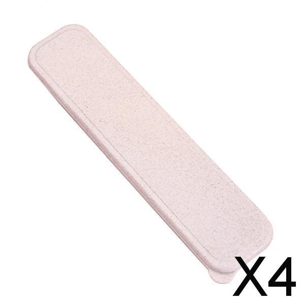 4xPlastic Portable Travel Tableware Storage Box for Flatware Beige C