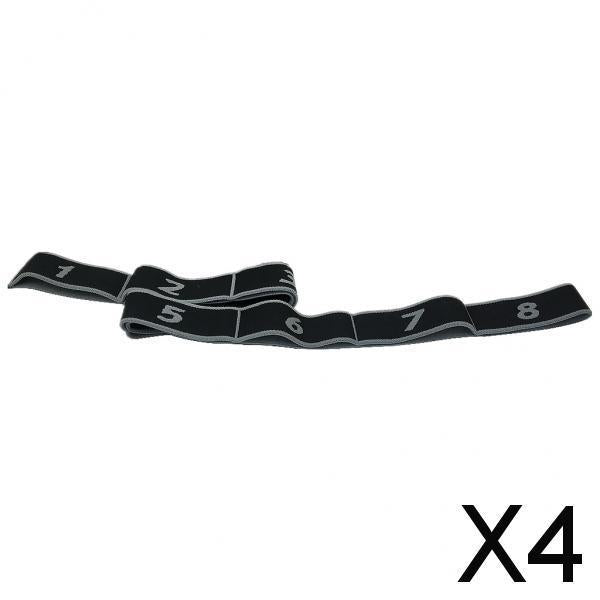 4xYoga Strap Elastic Ligament Stretching Out Band Workout Loop Belt Gray