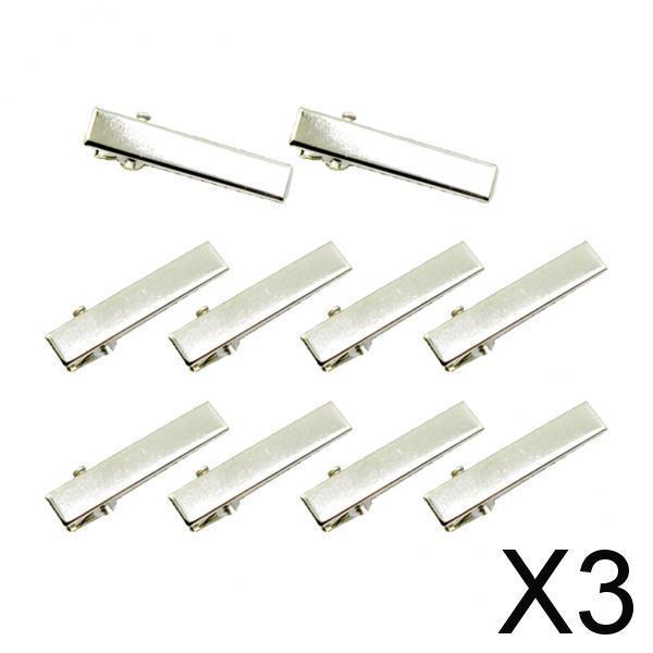 3x10Piece Alligator Hair Clip Flat Single Prong Hair Clip DIY Headdress 3.2cm