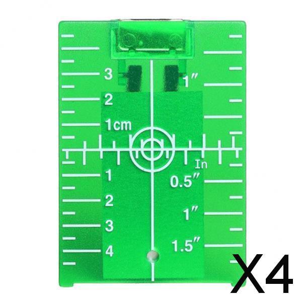 4xMagnetic Floor Laser Target Plate Card with Stand for Beam Application Green