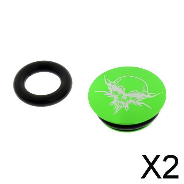 2xAlloy Bike Crank Cap Bicycle Cranksets Cover Fixing Bolt Dustproof green
