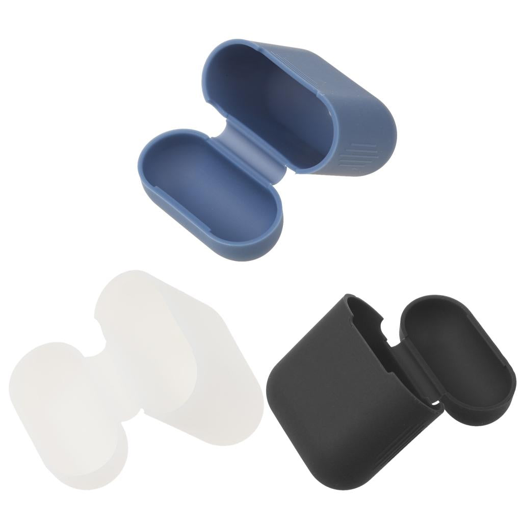 3pcs Silicone Case Cover Holder Pouch for AirPods Earphones Charging Box