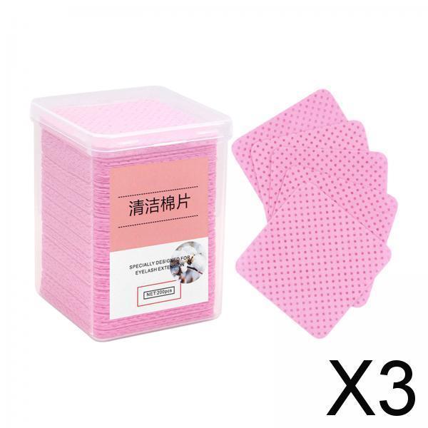 3x200Pcs Glue Nozzle Wipes Soft Glue Wiping Cloth Removers Tools for Eyelash