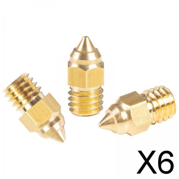 6x3x Extruder Nozzles 3D Printer for Ender 3 series CR-10S CR-10 V2 0.5mm