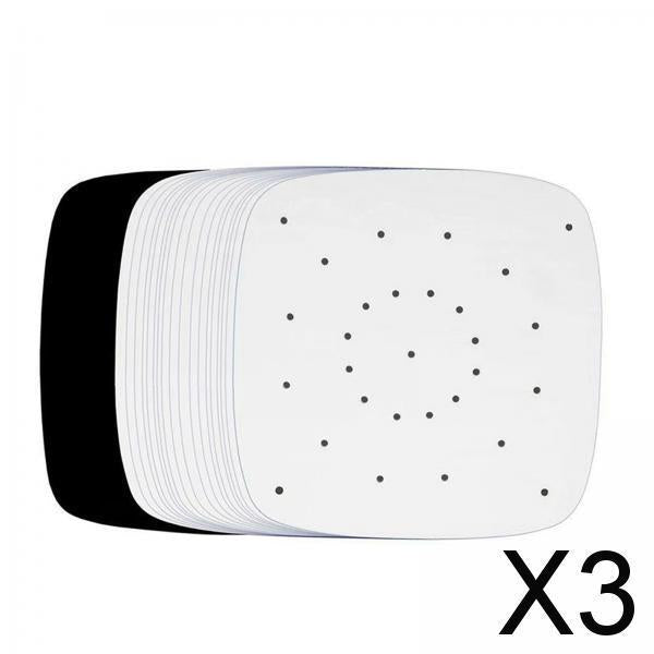 3xAir Fryer Lining Paper 100 Pack Perforated Parchment Steam Paper Square 18cm