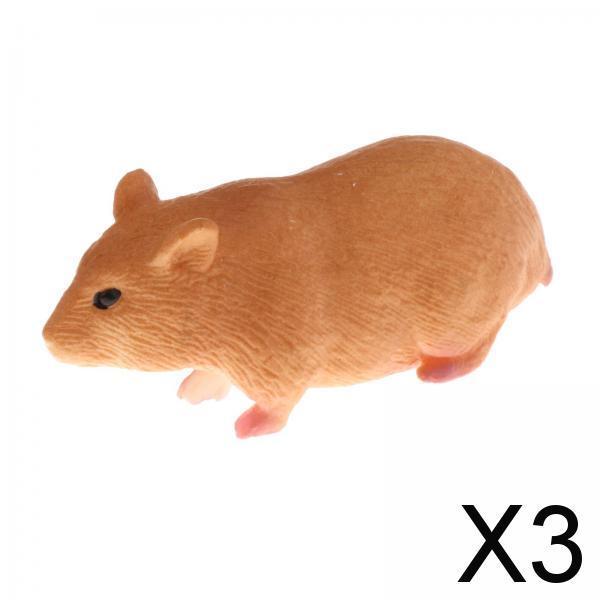 3xAnimal Model Figure Toy Realistic Animal Figurines Home Decor 5.6x2x2.5cm