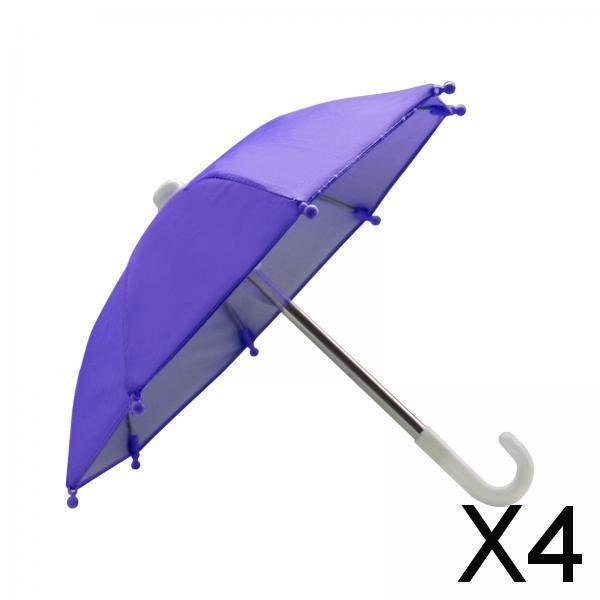 4xUniversal Phone Umbrella Sun Shade Outdoor Lightweight Cover Purple