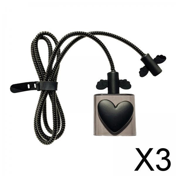 3xCharging Cable Protector Case Cable Accessories Charging Cord Protector Black