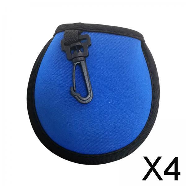 4xGolf Ball Cleaner with Clip Portable Golf Ball Wiping Golf Ball Cleaning Bag Blue