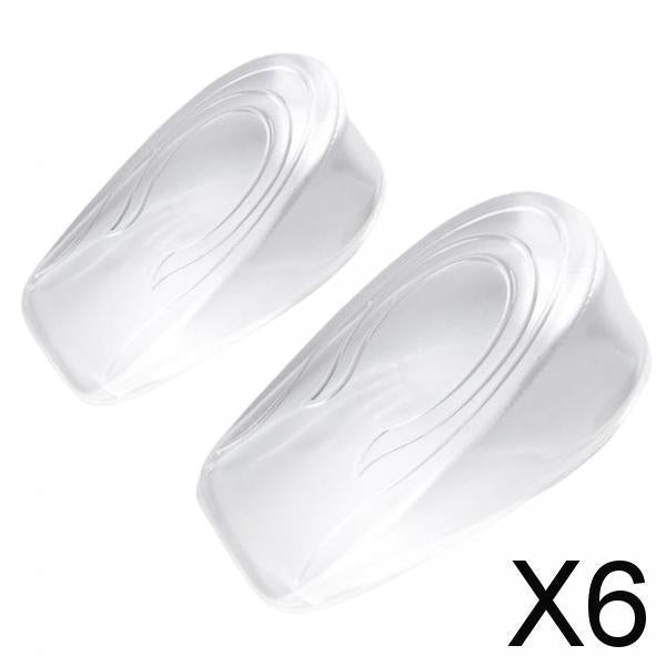 6x1 Pair Heel Lift Insert Invisible for High Heels Long Time Standing Hiking Men 3cm