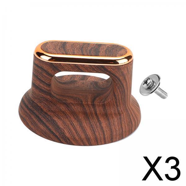 3xUniversal Lid Handle Lid Knob Caps Bakelite for Oil Pot Saucepan Lids Kettle Dark Wood