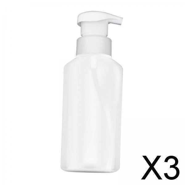 3xPlastic Clear Empty Foam Bottle 150ml Soap Shampoo Dispenser Pump Container