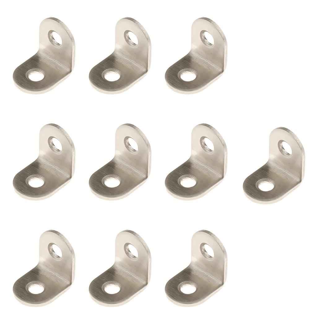 10pcs Thickened Steel Angle Fasteners Bracket Straight Angle 20x20x16mm