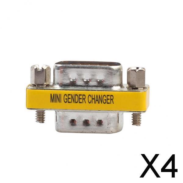 4xPortable 15Pin VGA SVGA Male to Male Converter Mini Changer Coupler Adapter
