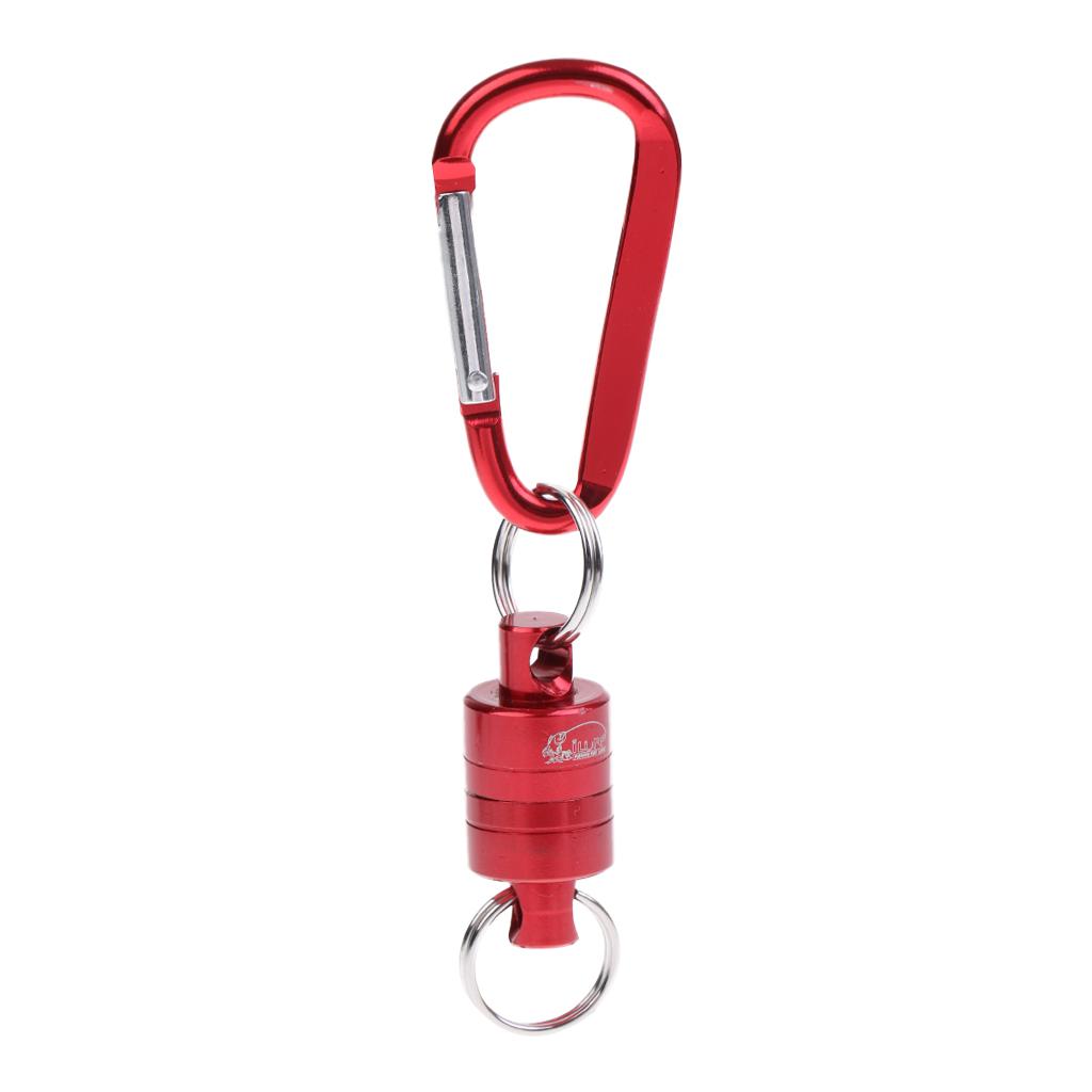 Magnetic Net Release Landing Net Holder Fly Fishing Net Fishing Tool Red