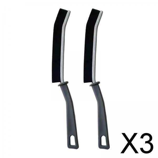 3x2Pcs Door Track Cleaning Brush Dustpan Cleaning Brushes for Dining Room Home