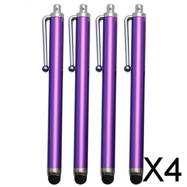 4x4pcs Universal Touch Screen Stylus High Sensitivity Capacitive Pen Purple