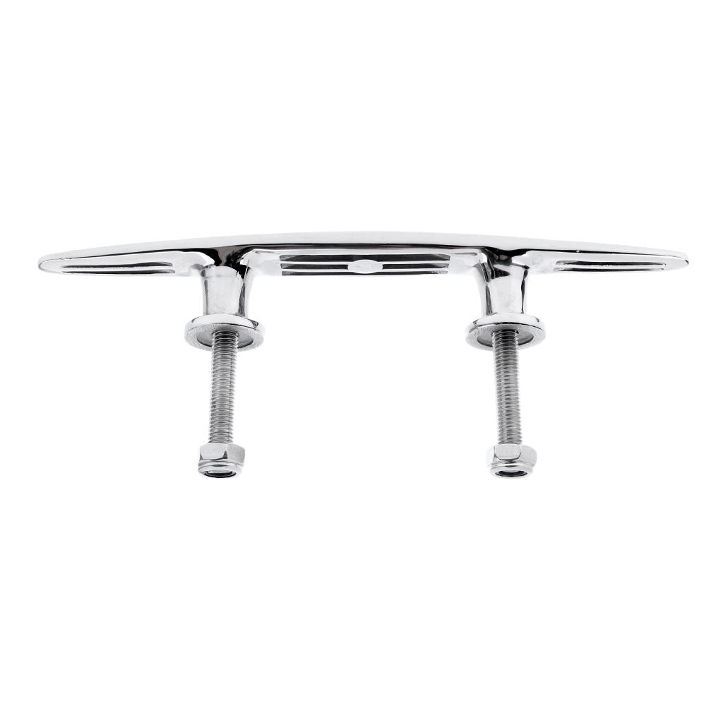 Heavy Duty Boat Cleat Stud Mount - Marine Grade 316 Stainless Steel 19.5cm