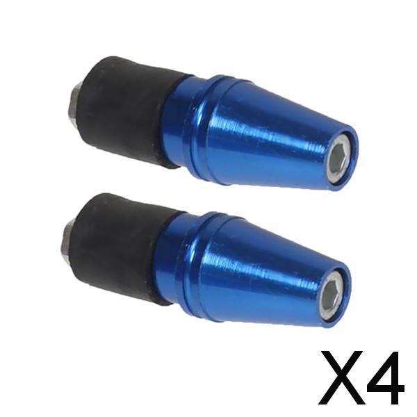 4xMotorcycle Handlebar Hand Grip Bar Ends Handlebar Plugs for Yamaha Blue