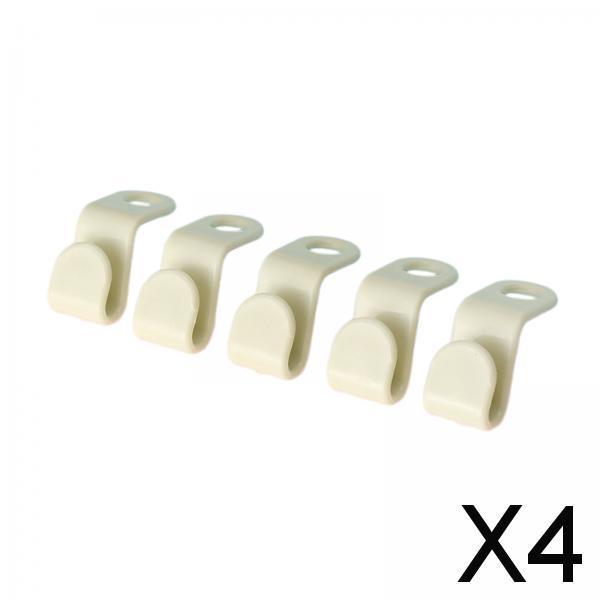 4x5Pcs Clothes Hanger Connector Durable Hanger Clips for Scarves Shirt Jackets green