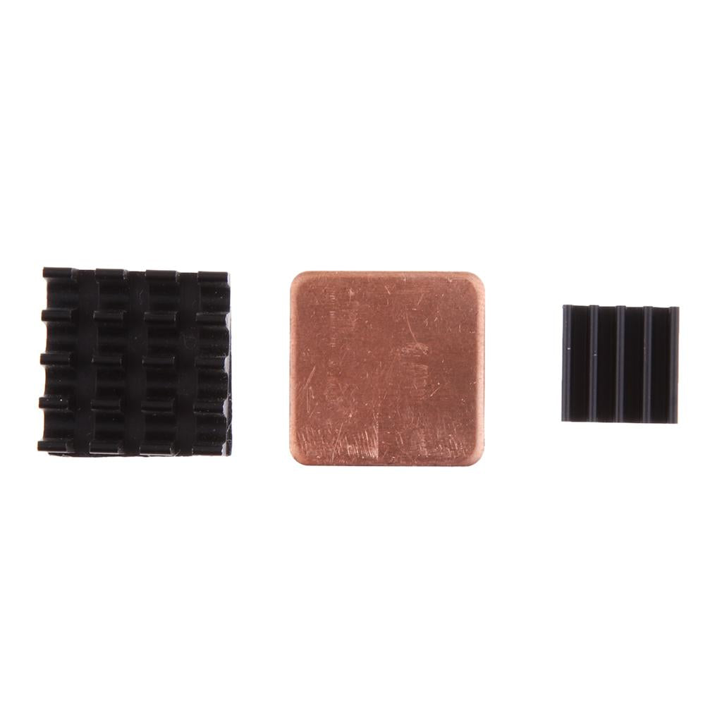3xCopper Aluminum Heatsink Cooler Circuit Board Cooling Fin For Raspberry Pi