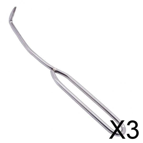 3xJ Shape Hook Stainless Steel Beekeeping Bee Hive Hook Scraper Tool