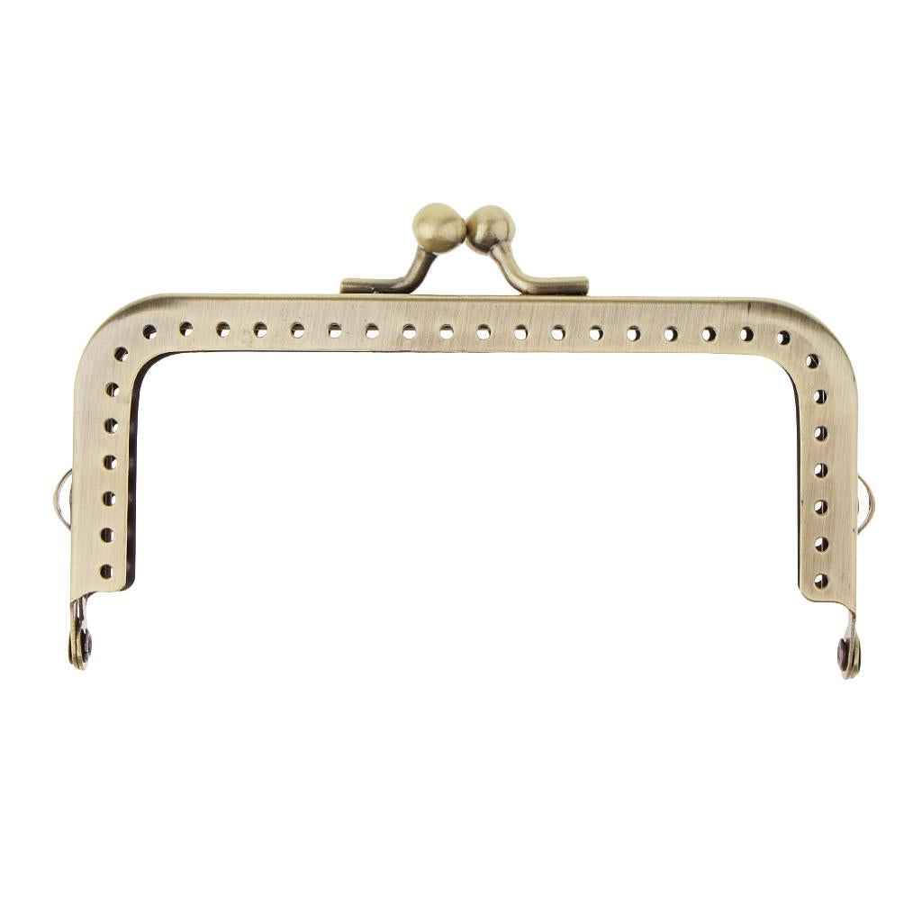 Squared Clutch Purse Frame Kiss Clasp Lock Handle DIY Bag Accessories 10.5cm