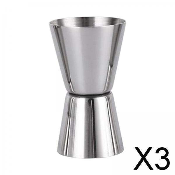 3xStainless Steel Double Head Jigger Wine Measuring Cup for Hotel Household Camping 20ml or 40ml