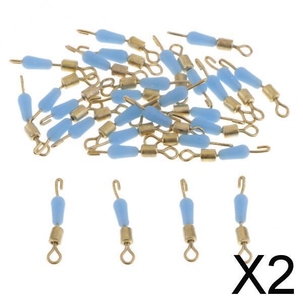 2x30pcs Quick Change Fishing Swivels Clips Pins Fast Link Line Connector 16mm