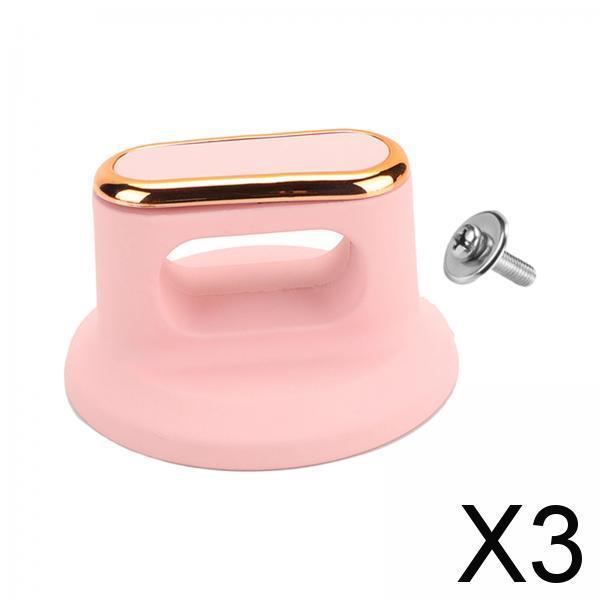 3xUniversal Lid Handle Lid Knob Caps Bakelite for Oil Pot Saucepan Lids Kettle Pink