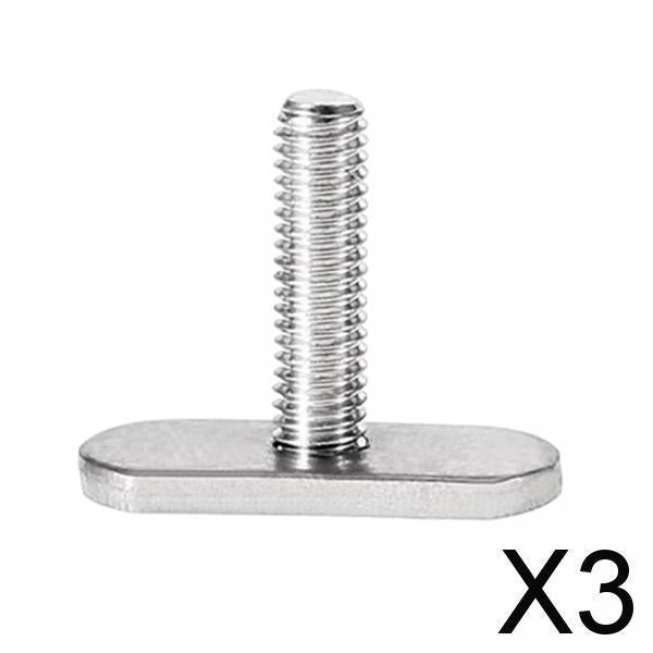 3xKayak Rail/Track Screw & Nut Sliding T Nut Thread Hammer Head Tool M6 6mm