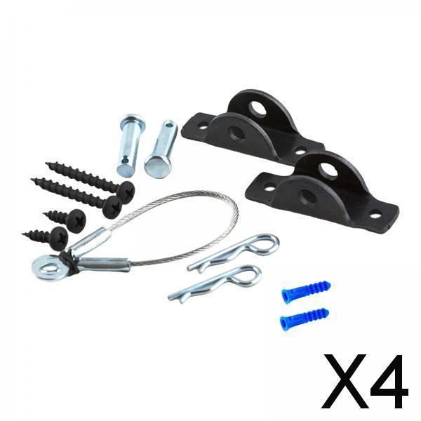 4xIron Furniture Anchors Prevent Falling for Bookcases Wardrobes Dressers