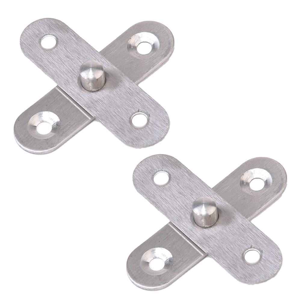 2Pcs Stainless Steel Concealed 360 Degree Rotary Hinge Revolving Door Hinge
