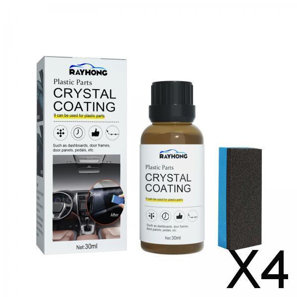 4xPlastic Restorer Multi Functional Car Plastic Revitalizing Coating Agent