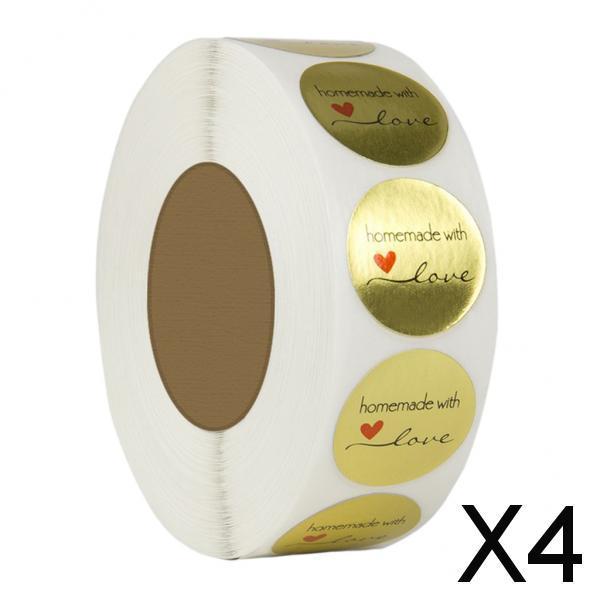 4x500Labels Paper Stickers Food Wrapping Seal Labels Wedding Shower Packaging