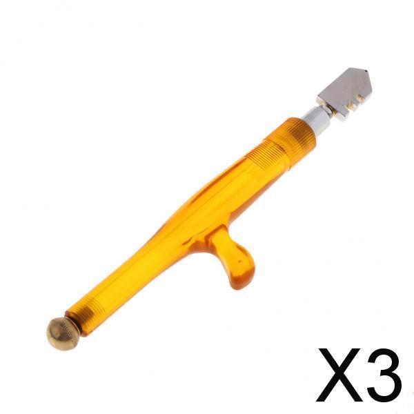 3xDiamond ROLLING WHEEL Anti slip Handle Oil Feed Glass Cutting Cutter Tool