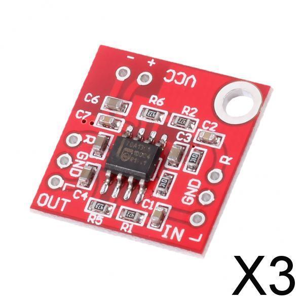 3xTDA1308 Earphone Headphone Stereo Audio Amplifier Board Preamplifier 3V-6V