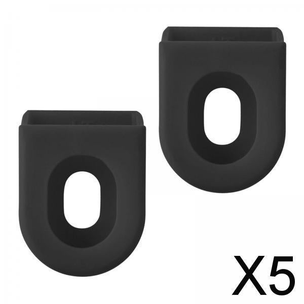 5x2x Road Bicycle Crank Boots Silicone Wrap Bike Crank Arm Protector Sleeve Black
