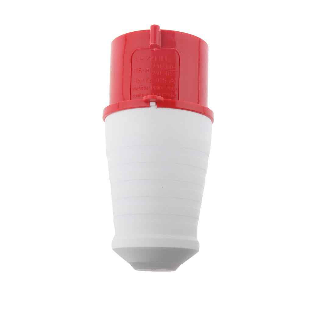 5 Pin Plug Surface Mounted Waterproof IP44 380V - 415V 32A