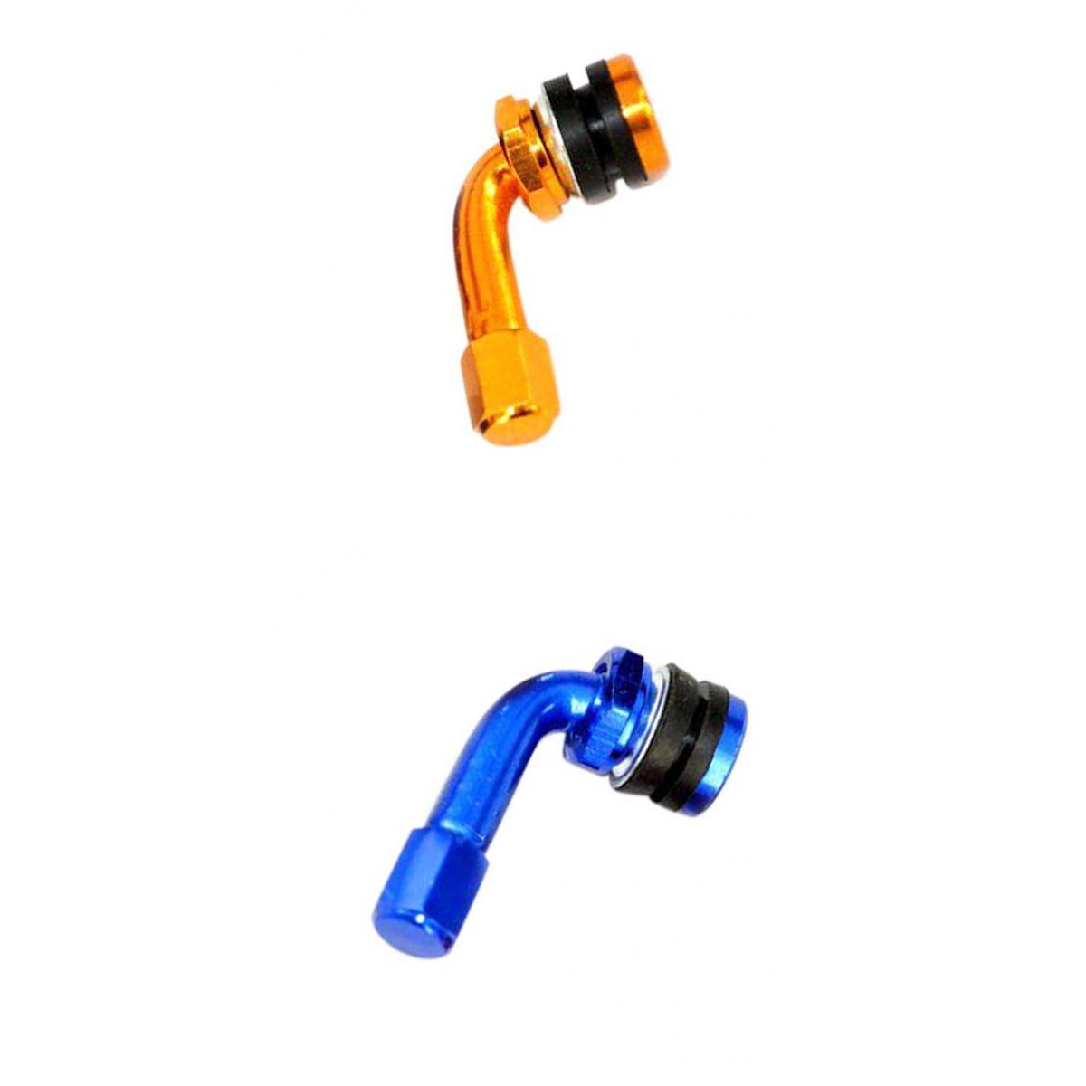 CNC Aluminum Motorcycle Scooter Rim Wheel Air Tyre Tire Valve Stem Blue/Gold