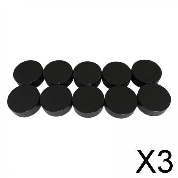 3x10x Fast Sling Puck Game Pieces Wooden Board Hockey Game Piece 2.4x0.7cm