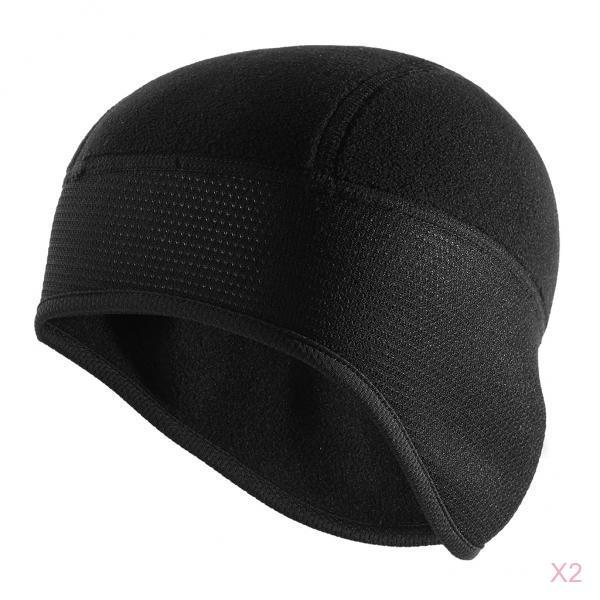 2Pcs Outdoor Sports Hat Winter Thermal Fleece Cycling Running Ear Warm Caps