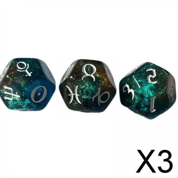 3xAstrology Dice Entertainment Toys for Party Game Table Games Dice Games